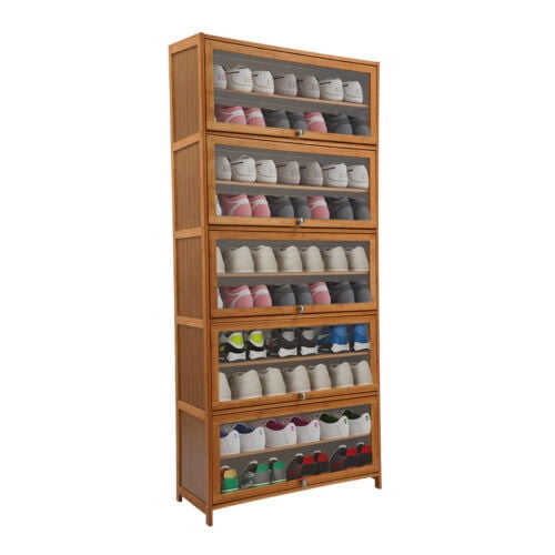 Miumaeov 11 Tier Shoe Storage Cabinet Freestanding Shoes Sneakers Organizer Rack for Home Entryway