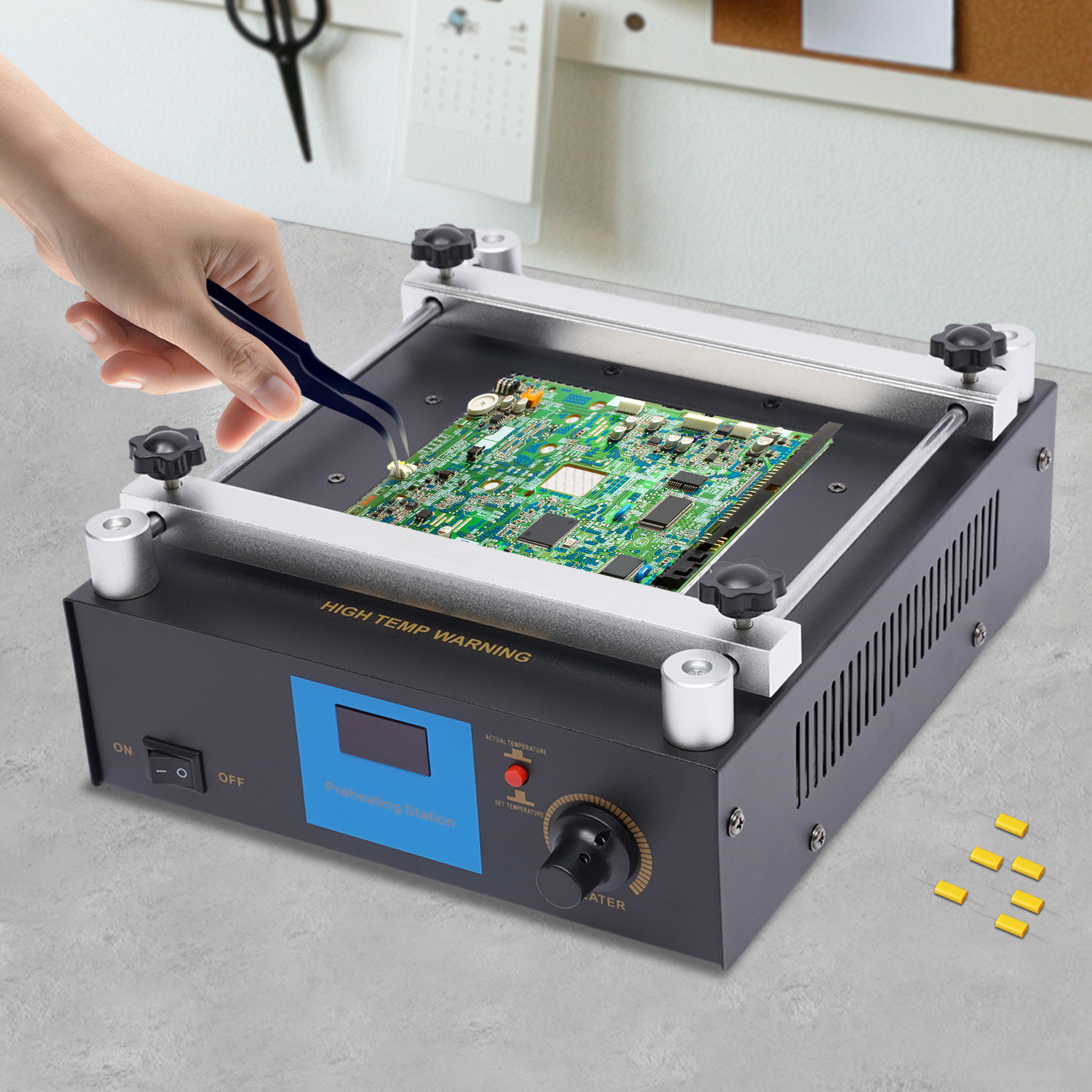 Miumaeov 110V 853A 600W SMD PCB Preheater Bga Rework Station Preheating Miumaeov 110V 853A 600W SMD PCB Preheater Bga Rework Station Preheating