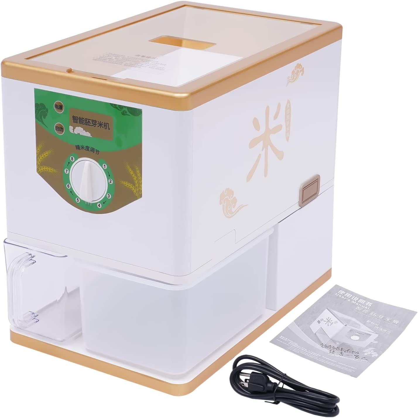 Miumaeov 110V Grain Mills Electric Rice Milling Peeling Machine Rice Sheller Automatic Rice