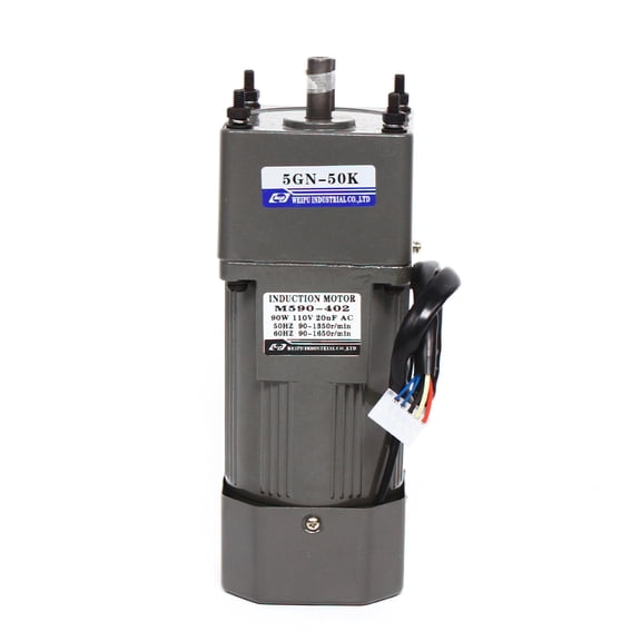 Miumaeov 110V Single-Phase AC Gear Motor With Speed Controller 1:50 0-27RPM GearMotor