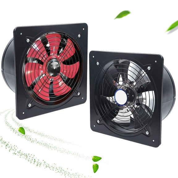 Miumaeov 12'' Industrial Ventilation Extractor Wall Mounted Axial Exhaust Air Blower Fan for Kitchen Bathroom