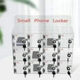 thumbnail image 1 of Miumaeov 12 Slots Acrylic Cell Phone Locker Box with Door Locks and Keys Wall-Mounted Clear Cell Phones Storage Cabinet Pocket Locker for Office Classroom Conference Rooms, 1 of 12