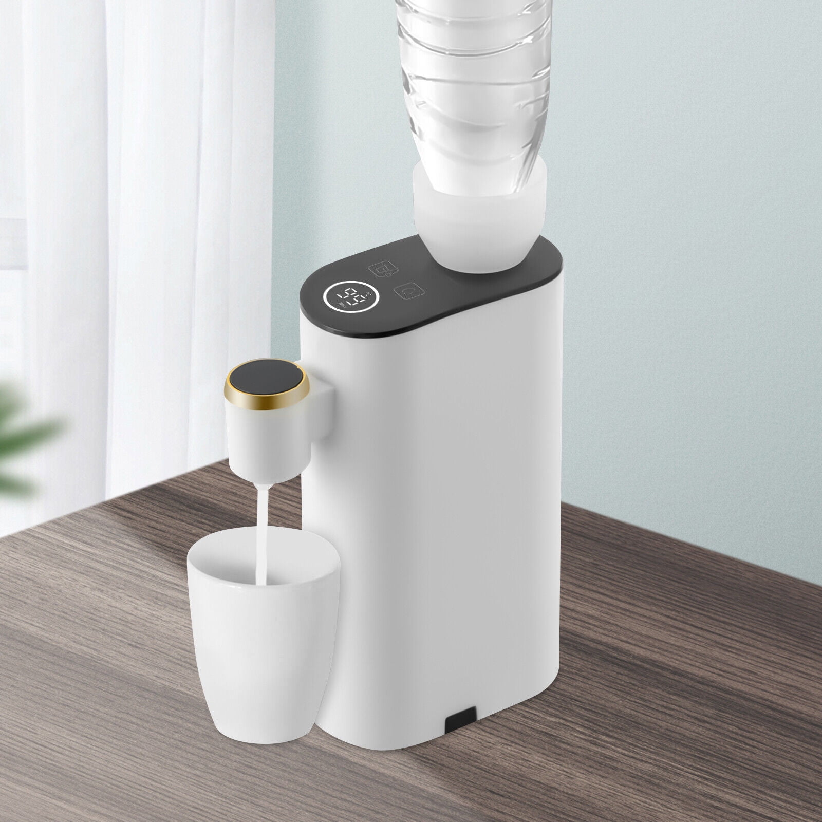 Miumaeov 1200ml Instant Hot Water Dispenser Countertop Top Loading Small Bottled Water Cooler Dispenser