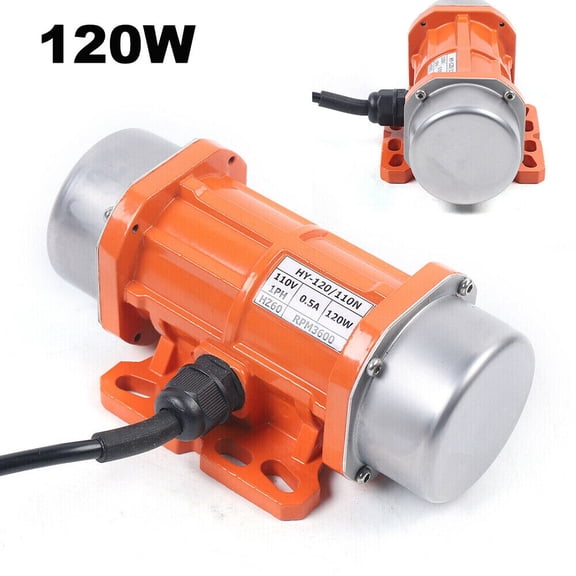 Miumaeov 120W 3450RPM Industrial Vibrating Motor Single Phase Vibrator with Controller 110V