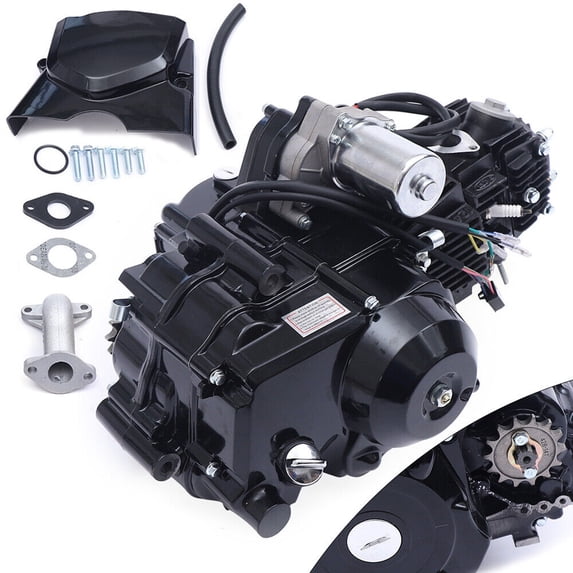 Miumaeov 125CC 4 Stroke ATV Engine Motor with Reverse For ATVs Go Karts Quad CDI Single Cylinder Air Cooling System Pedal Starter