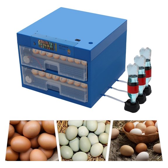 Miumaeov 128-Egg Incubator with Auto Turning & Humidity Control, Dual Power Poultry Hatcher for Chicken, Duck, Goose, Quail, Parrot Eggs