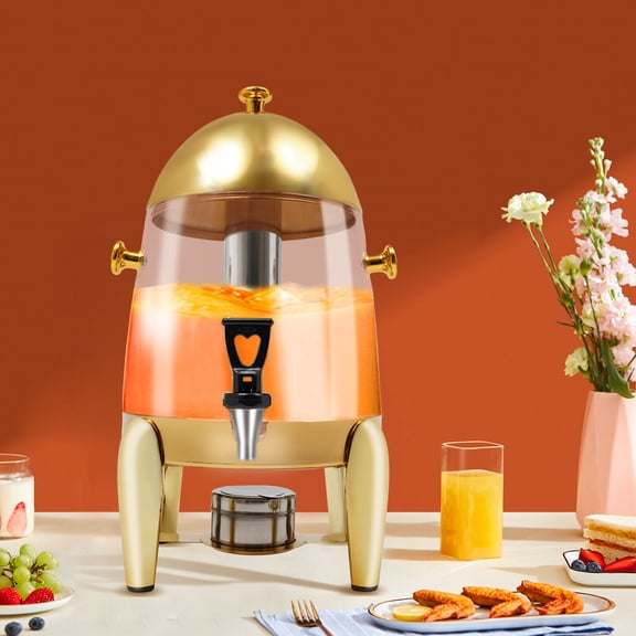 Miumaeov 12L Stainless Steel Insulated Beverage Dispenser Cold and Hot Drink Dispenser Server