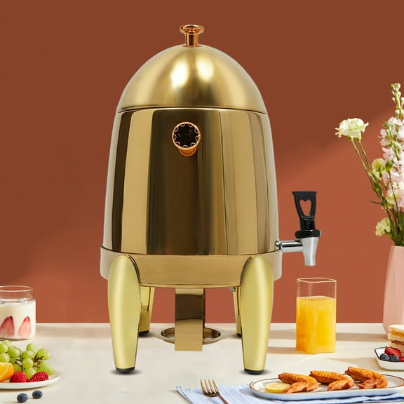 Miumaeov 12L Stainless Steel Insulated Beverage Dispenser Cold and Hot Drink Dispenser Server