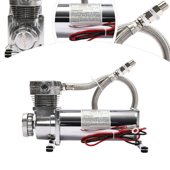 Miumaeov 12V Heavy Duty Air Compressor Kit Universal Air Ride Suspension Compressor 200PSI