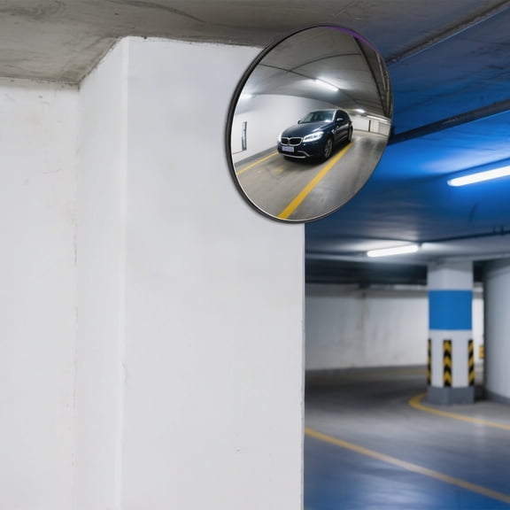 Miumaeov 12in Convex Traffic Mirror Wide Angle Blind Spot Security Mirror Corner Road Parking Traffic Mirror