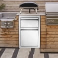 thumbnail image 1 of Miumaeov 13" L x 20.5" W x 21" H BBQ Drawers 2-Layer Stainless Steel for Outdoor, 1 of 21