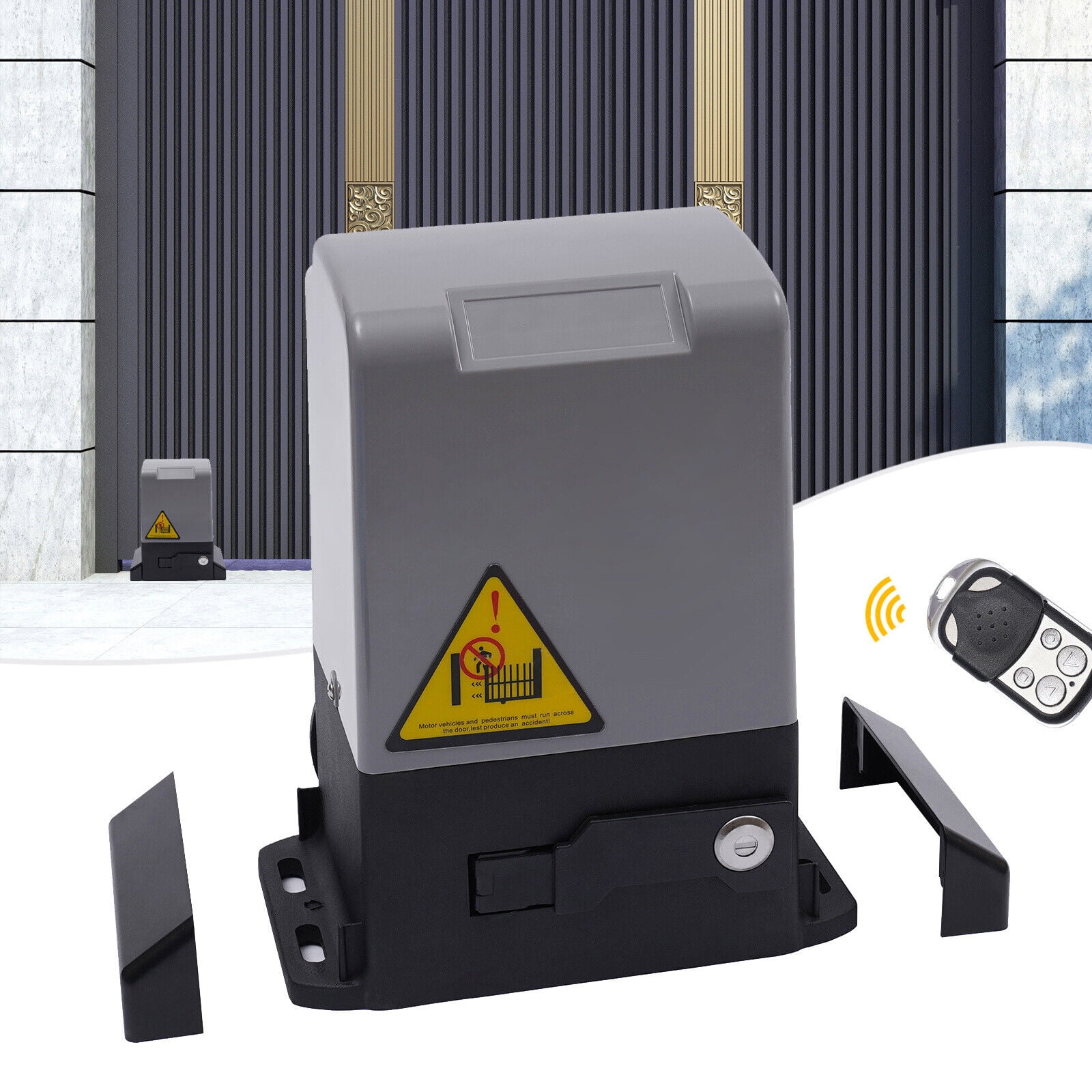 Miumaeov 1400LBS Electric Automatic Sliding Gate Opener Door Operator with Remote Control 370W