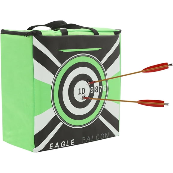 Miumaeov 15.75 Inch Fiber Archery Target Black+Green Arrow Target Bow Crossbow Shooting Targets for Archery Ranges, Outdoor Activities, and Home Practice