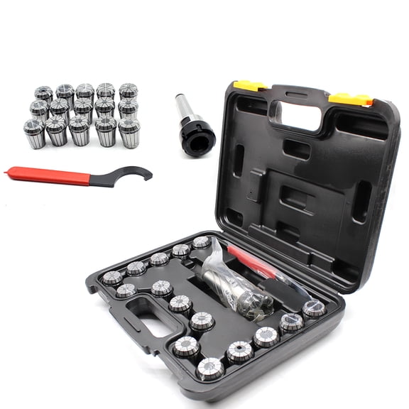 Miumaeov 15 Pcs Collet Set ER32 with Chuck 1/9" - 7/9" Precision Mill Chuck Collet CNC Engraving Machine & Milling Lathe Tool