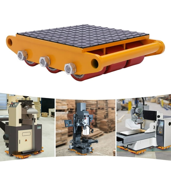 Miumaeov 15T 33000lbs Heavy Duty Dolly Skate Machinery Roller Mover Cargo Trolley 9Roller