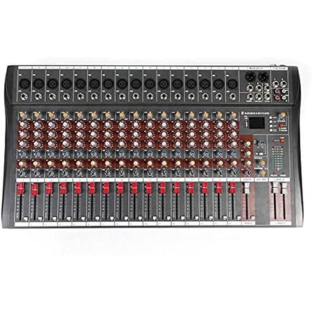 Miumaeov 16 Channel Sound Mixing Console Board USB Professional DJ Bluetooth Audio Mixer
