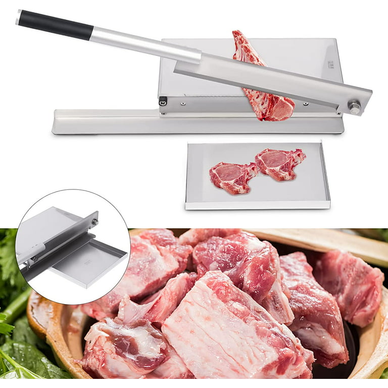 Miumaeov 16 inch Guillotine Machine Manual Meat Bone Cutter Rib Slicer  Heavy Duty Chicken Cutting Machine for Beef Goat Pig Fish Butcher  Commercial