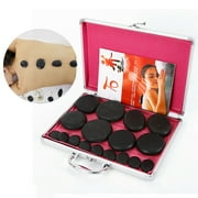 Miumaeov 16pcs Portable Hot Massage Stone Volcanic Stones Heater Pain Relief