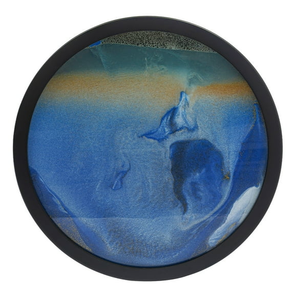 Miumaeov 17.3in Round Moving Sand Art PictureWall Decoration Nordic Style Wall Mounted Hanging Decor For Living Room