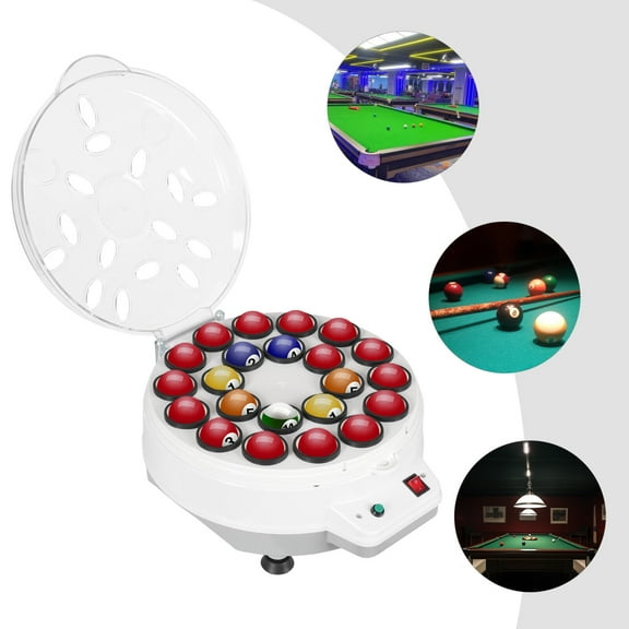 Miumaeov 180W Automatic Pool Balls Cleaner 22 Balls Billiard Ball Polisher Snooker Cleaner