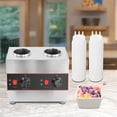 thumbnail image 1 of Miumaeov 2 Bottles Commercial Electric Cheese Sauce Warmer Hot Fudge Chocolate Dispenser Temperature Adjustable 110V, 1 of 21