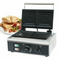 thumbnail image 1 of Miumaeov 2-Slice Commercial Electric Sandwich Maker Stainless Steel Panini Press Grill Making Machine Adjustable Temperature, 1 of 20