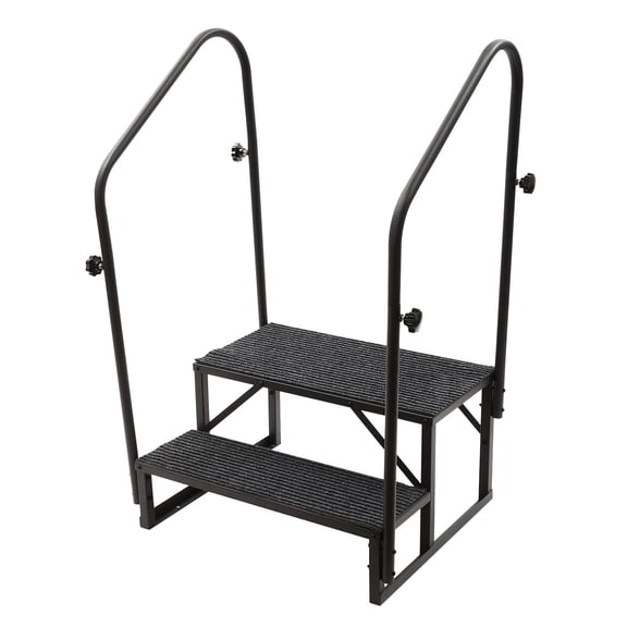 Miumaeov 2-Step RV Step Stair Steps Mobile Home Stairs for Travel Trailer Camper 450lbs