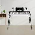 thumbnail image 1 of Miumaeov 2-Tier DJ Workstation Stand Portable Foldable Double DJ Table Stand Digital Piano Rack Mount Platform Length and Height Adjustable, 1 of 16
