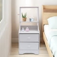 thumbnail image 1 of Miumaeov 2-Tier High-Quality Night Stand Bed End Table Bedside Table Organizer Storage Shelf, 1 of 9