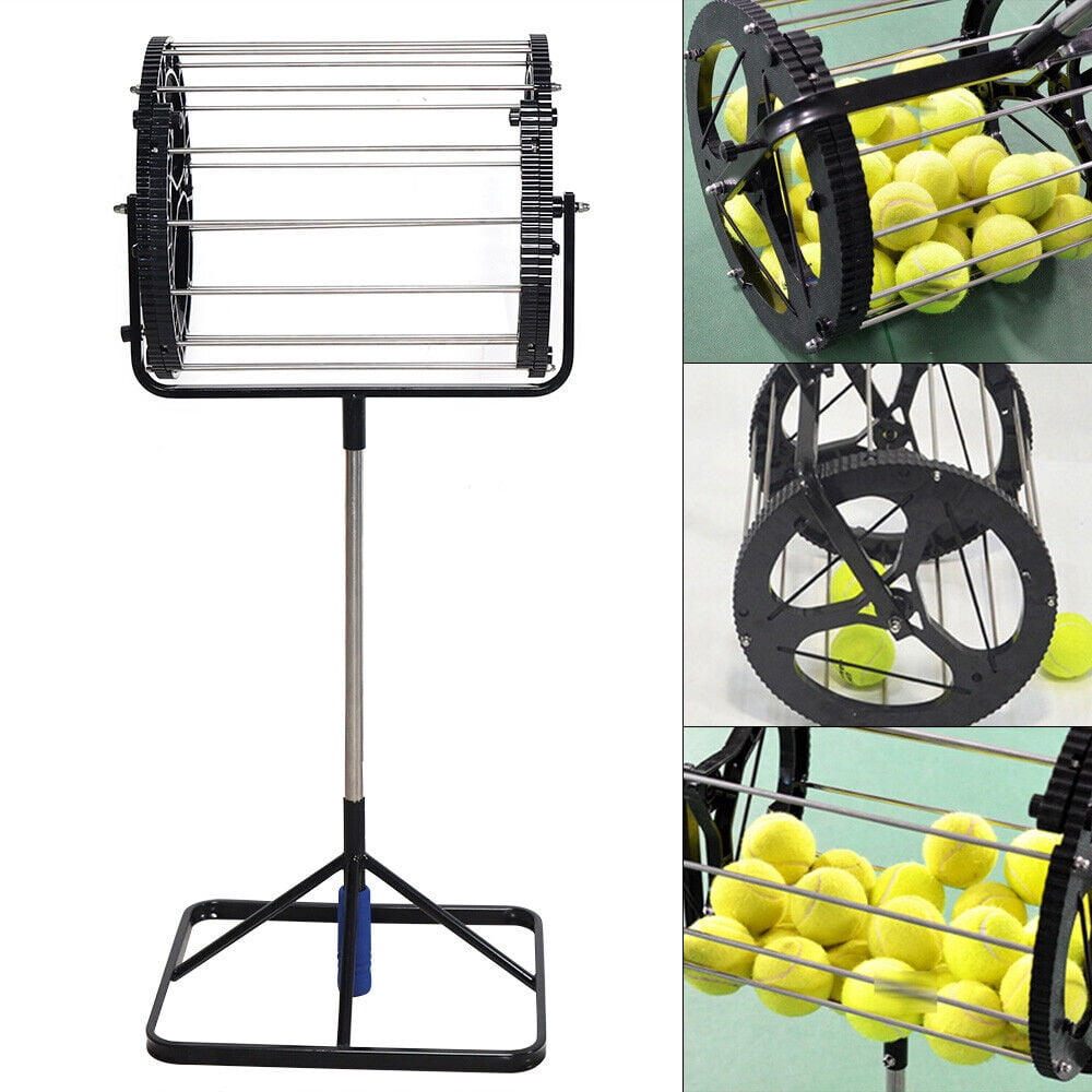 Miumaeov 2 in 1 Automatic Tennis Ball Picker Balls Receiver Pick Up