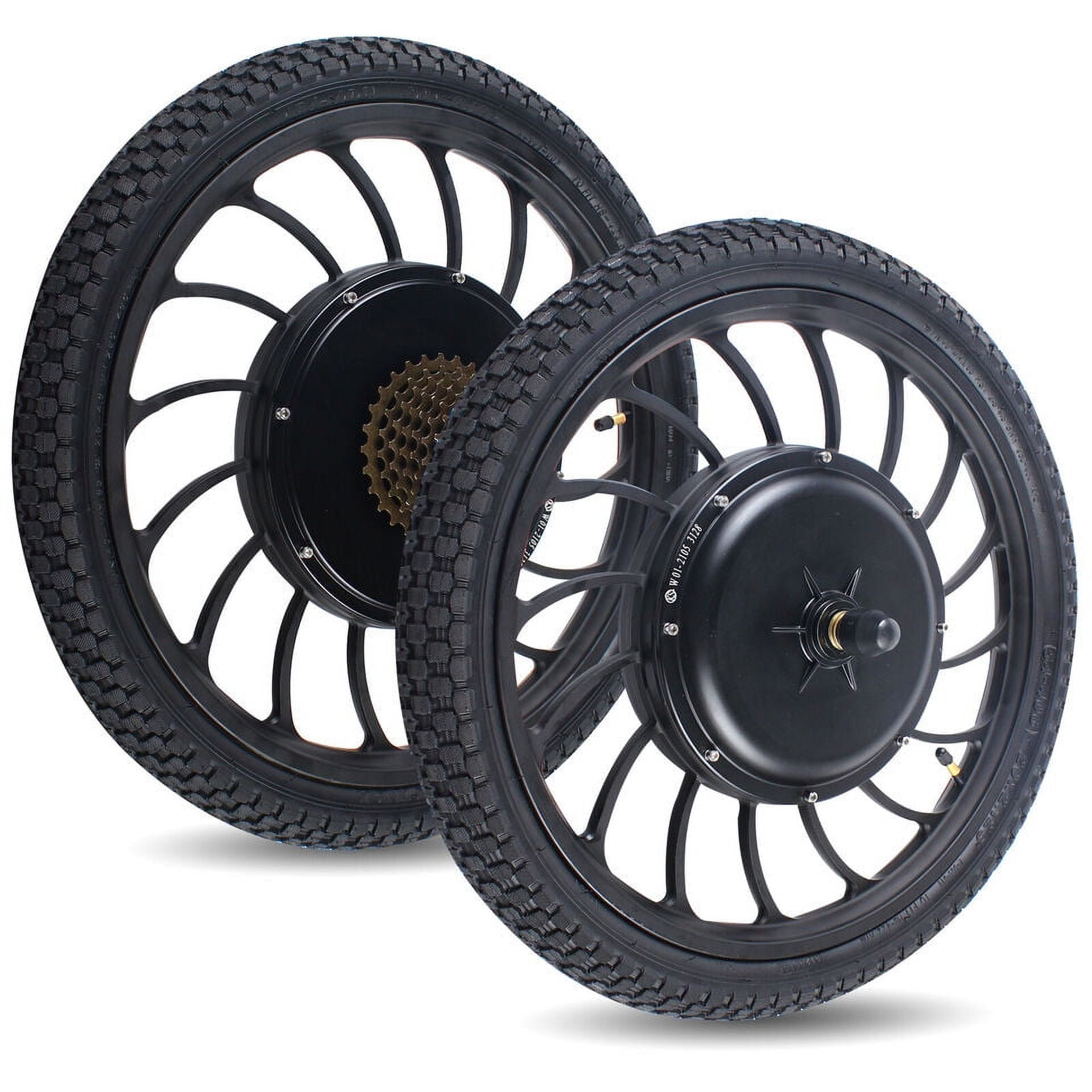 Miumaeov 20" 1000W 48V Ebike Front Wheel Electric Bicycle Motor Conversion Kit Motor Hub Brushless Gearless Hub Motor