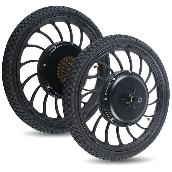 Miumaeov 20" 1000W 48V Ebike Front Wheel Electric Bicycle Motor Conversion Kit Motor Hub Brushless Gearless Hub Motor