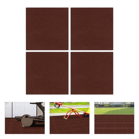 Miumaeov 20" x 20" 4PCS Rubber Tile Flooring Mat Heavy Duty Rubber Tile High Density Interlocking Tiles for Playgrounds Park Gym Indoor and Outdoor