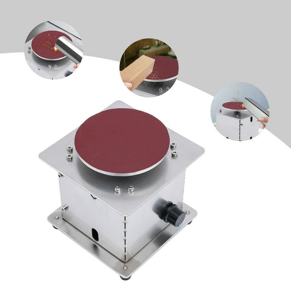 Miumaeov 200W 4inch Electric Disc Sander Machine Edge Sharpener Mini Bench Polisher Grinding Tools Kits Adjustable Speed