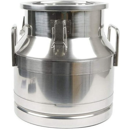 Miumaeov 20L/5.25 Gallon Stainless Steel Can Milk Wine Pail Bucket Tote Jug w/ Sealed Lid