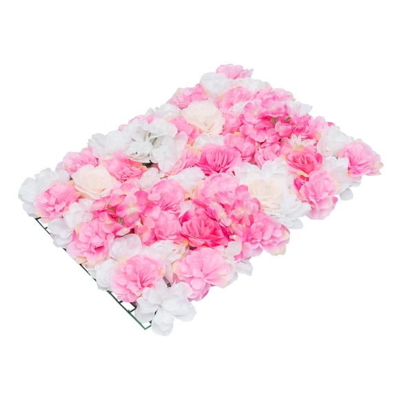 Miumaeov 20PCS Flower Wall Backdrop Pink Artificial Flower Backdrop 23.62 x 15.74 Inch Festival Photo Backgdrop Flower Wall Panel Floral Backdrop