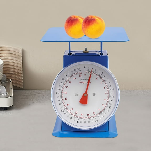 Miumaeov 20kg/44lbs Heavy Duty Portion-Control Mechanical Dial Scale Tabletop Blue Industrial Scale