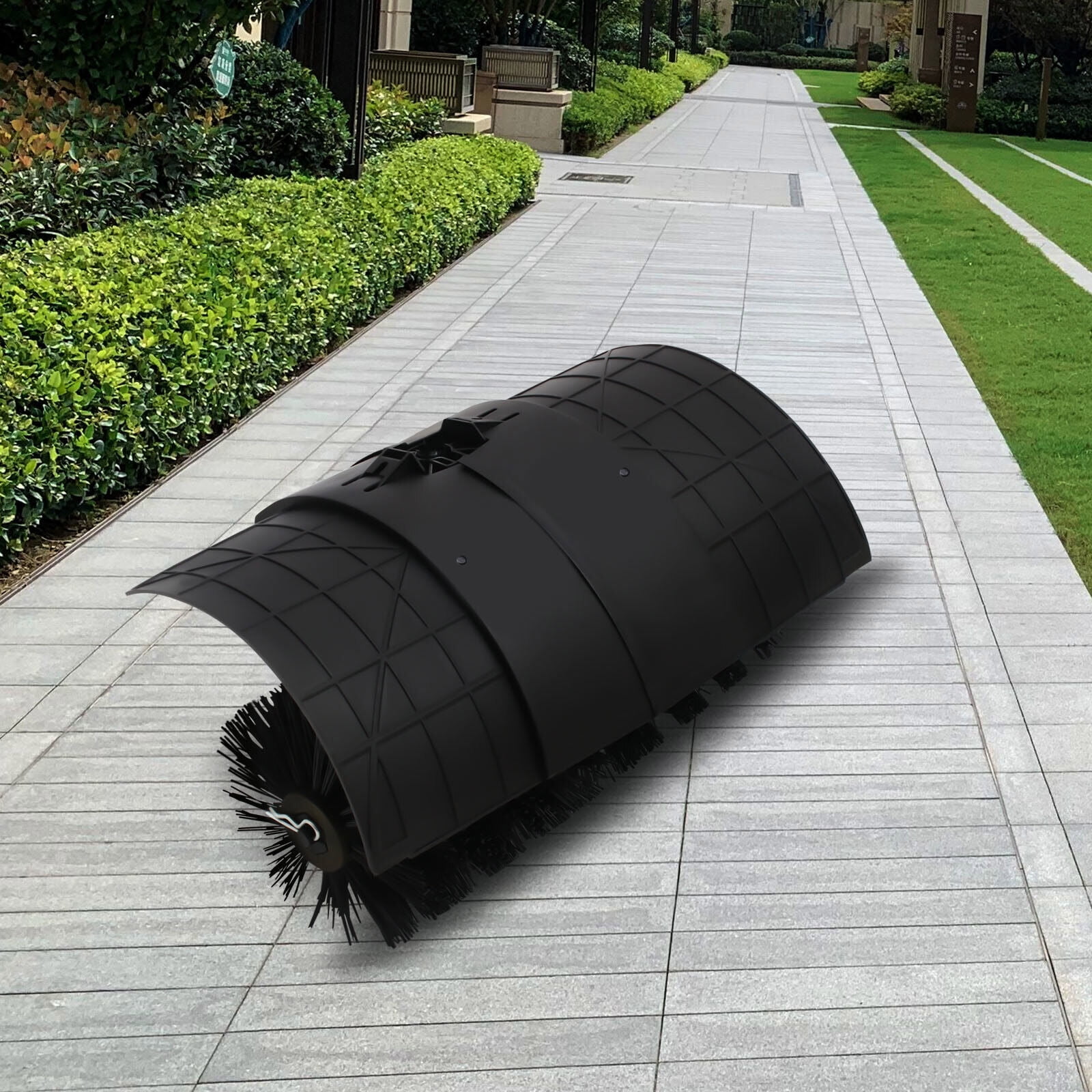 Miumaeov 22.83'' Gas Power Sweeper Rolling Brush Head Driveways