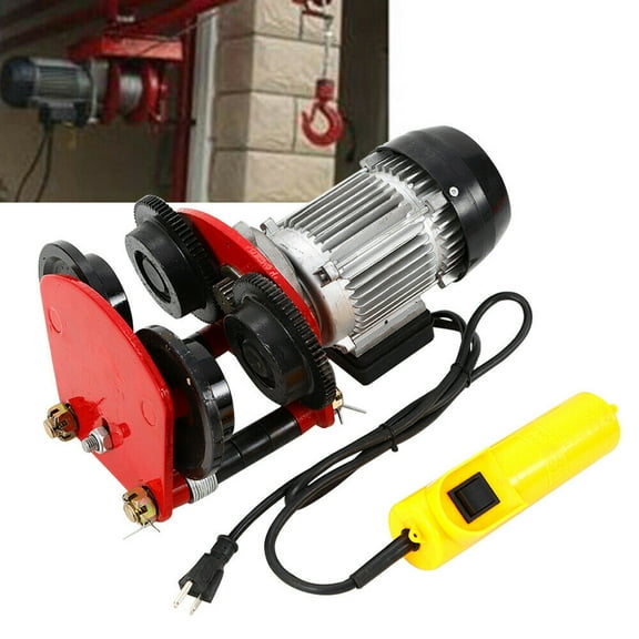 Miumaeov 2200lb Electric Overhead Motor Winch Hoist Lift Garage Crane w/ Remote 1400r/Min