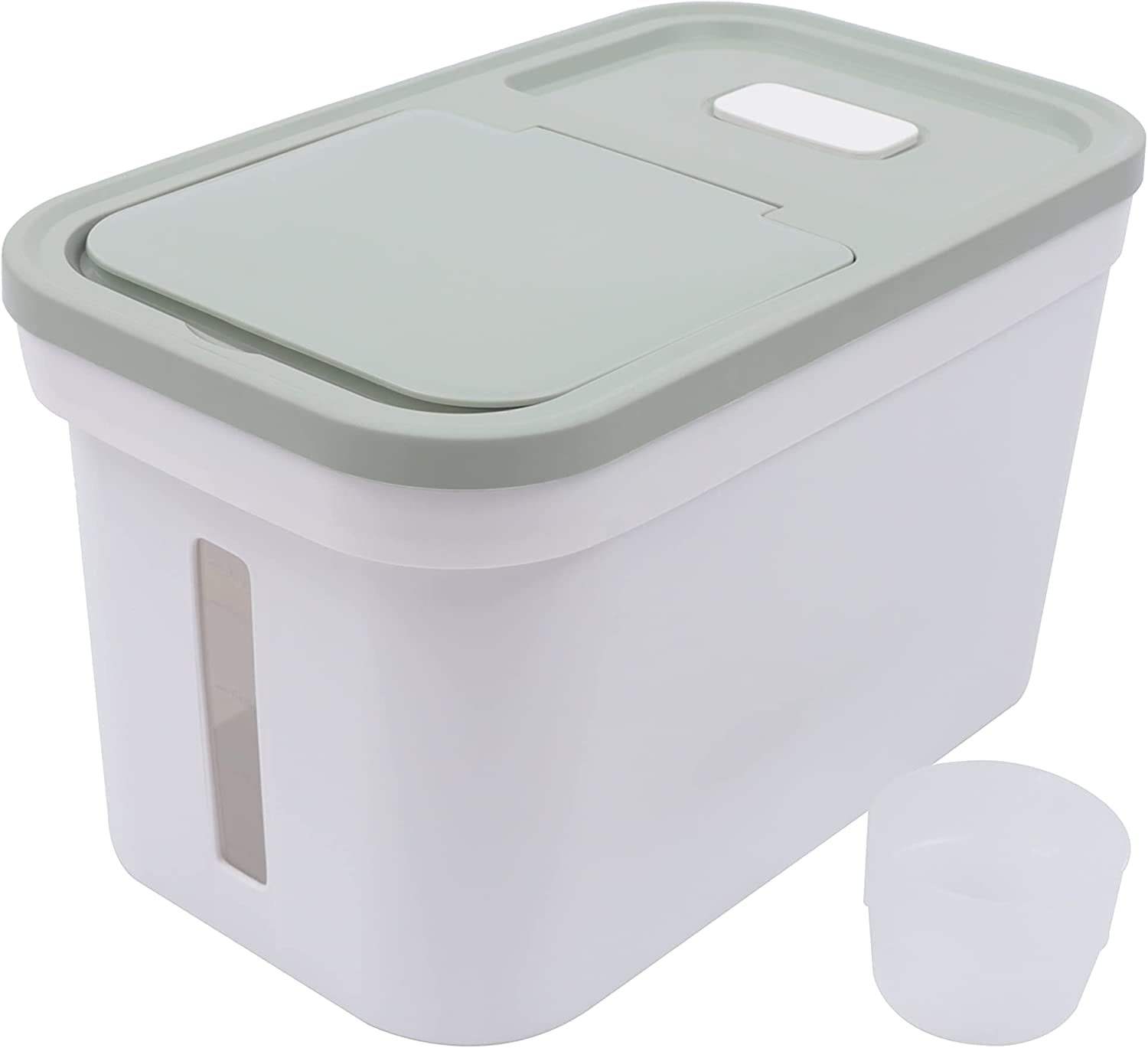 Miumaeov 22lbs Grain Tank Rice Bucket Plastic Deli Food Storage Containers With Airtight Lids Extra Large Food Containers Airtight Kitchen Storage Containers to Store Dry Food