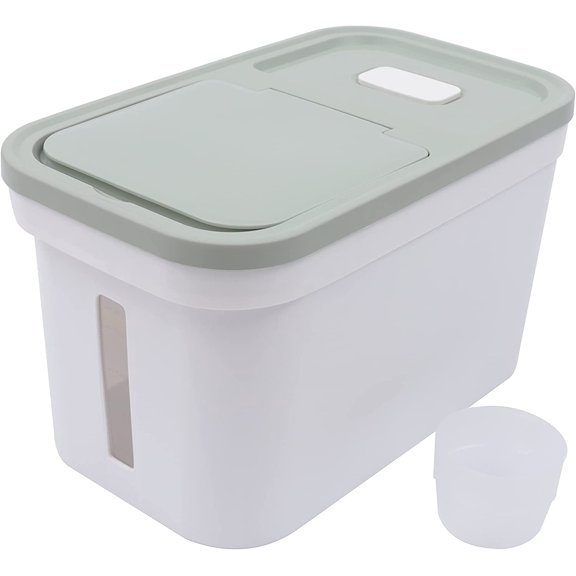 Miumaeov 22lbs Grain Tank Rice Bucket Plastic Deli Food Storage Containers With Airtight Lids Extra Large Food Containers Airtight Kitchen Storage Containers to Store Dry Food