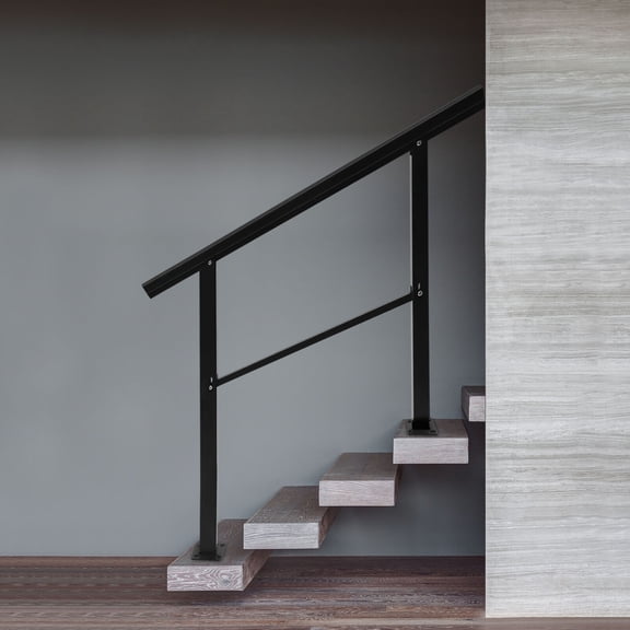 Miumaeov 23/36/44 inch Handrail for Outdoor Steps Transitional Handrail Garage Porch Stair Railing Hand Rail Safty Grab Bar