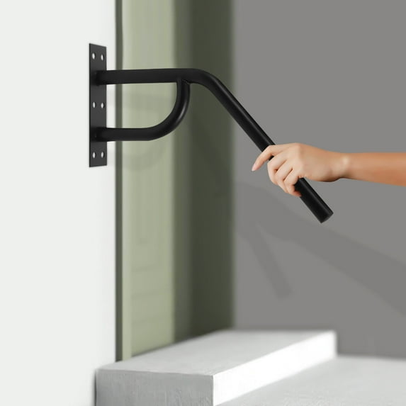 Miumaeov 23/36/44 inch Handrail for Outdoor Steps Transitional Handrail Garage Porch Stair Railing Hand Rail Safty Grab Bar