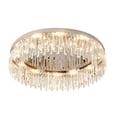thumbnail image 1 of Miumaeov 23.6'' Modern Crystal Chandelier, Flush Mount Light Fixture, 12 Lights LED Flush Mount Light for Living Room,Bedroom, Hallway, 1 of 10