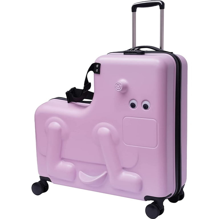 Miumaeov 24 Inch Children’s Ride-On Trolley Luggage, Portable