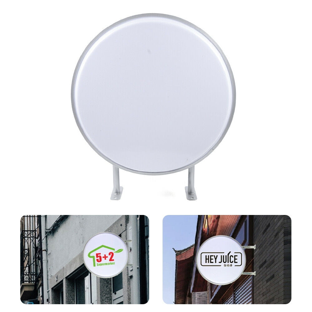 Raised Box Led Sign Miumaeov 24'' LED Light Box Sign Round Double-Side Outdoor Advertising ...