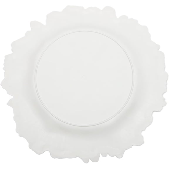 Miumaeov 24 Pcs White Charger Plates Bulk 13" Reef Plate Chargers Round Plastic Floral Table Charger Plates for Table Setting Wedding Party