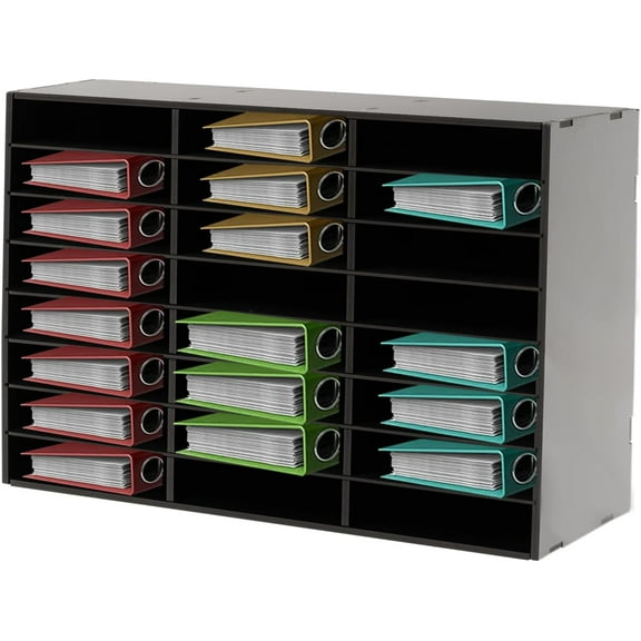Miumaeov 24 Slot Office Literature/File Organizer PVC Classroom Mailbox Paper Organizer Storage, 2023 New Durable, Removable Mail Organizer