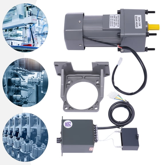 Miumaeov 250W 110V AC Gear Motor Variable Speed Controller Reversible High Torque Electric Reduction Motor 0-135 RPM 10K