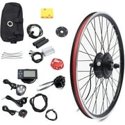 Miumaeov 26 Electric Bicycle Conversion Kit 36V 350W Front Hub Motor Wheel +LCD Display